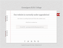 Tablet Screenshot of gossaigaonbedcollege.org